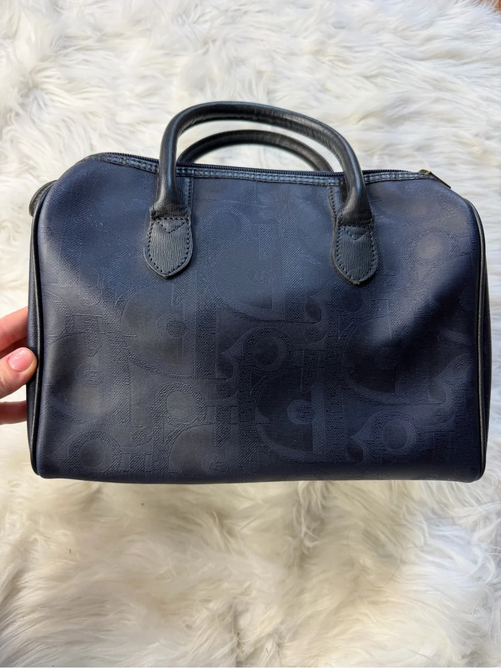 Vintage Christian Dior Trotter Boston Bag Tote